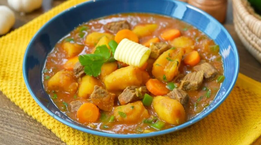Plate of Ugandan matoke
