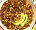 A hearty bowl of Kenyan-style maize and bean stew representing traditional Githeri