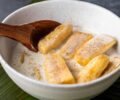 Ladob banane is ripe bananas gently simmered in sweet coconut milk with vanilla, cinnamon, and nutmeg